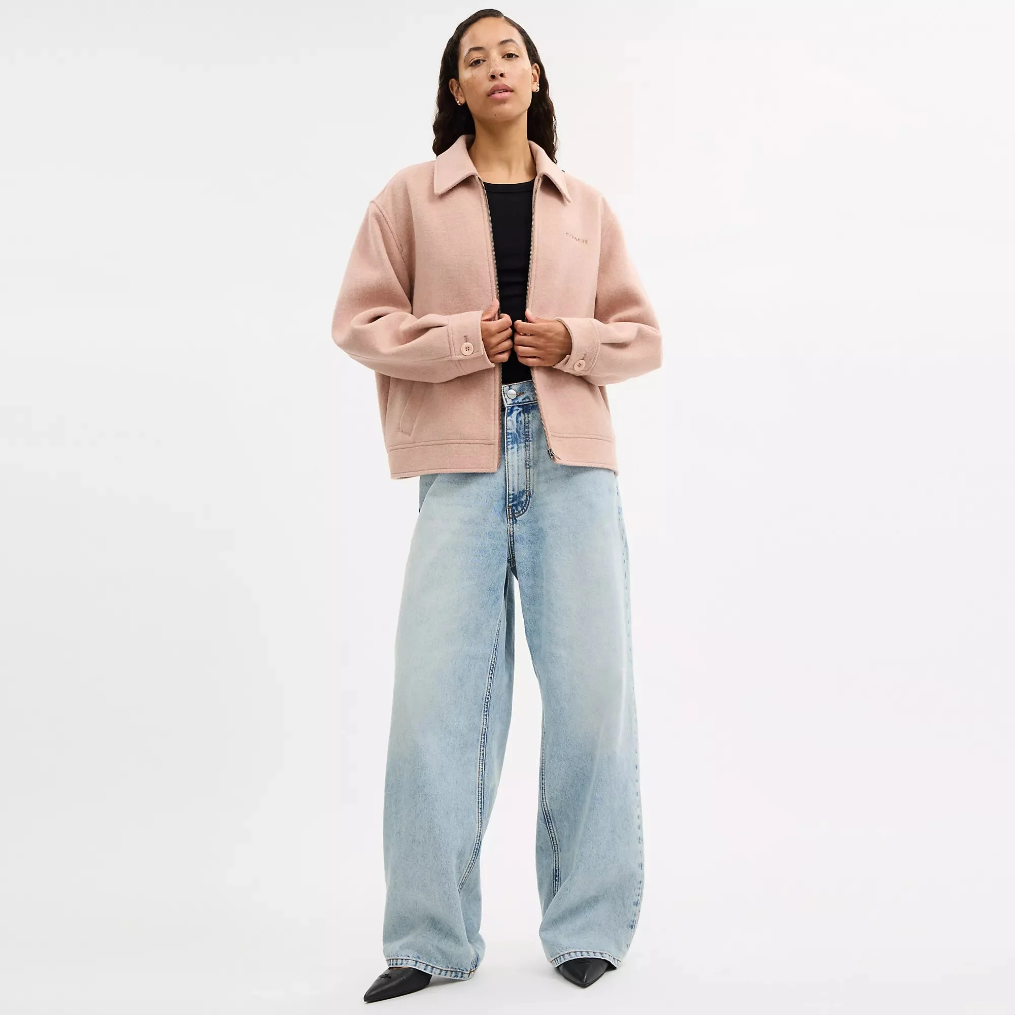 Chaqueta Coach Zip Front Wool