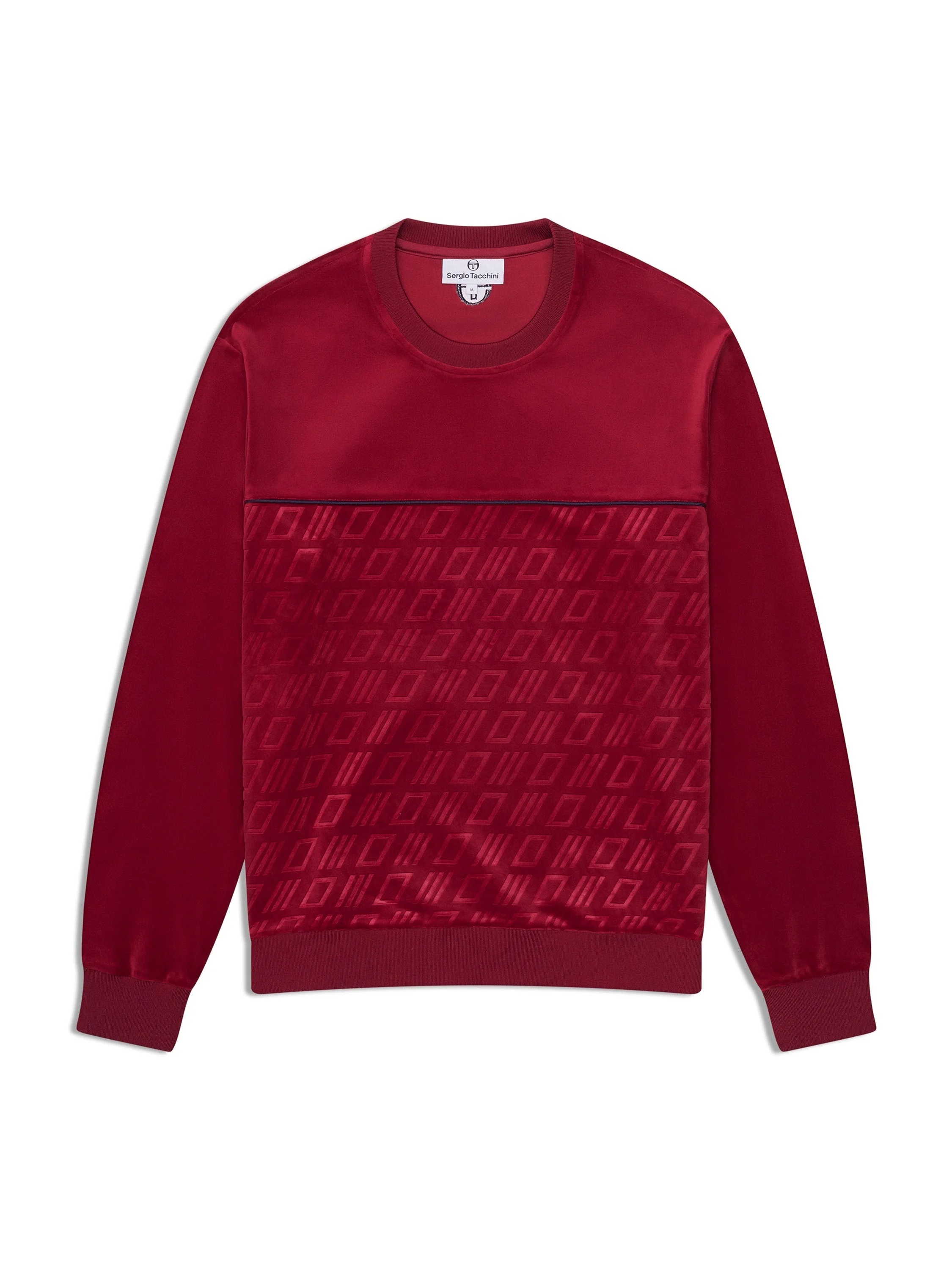 Bandiera Debossed Velour Crewneck