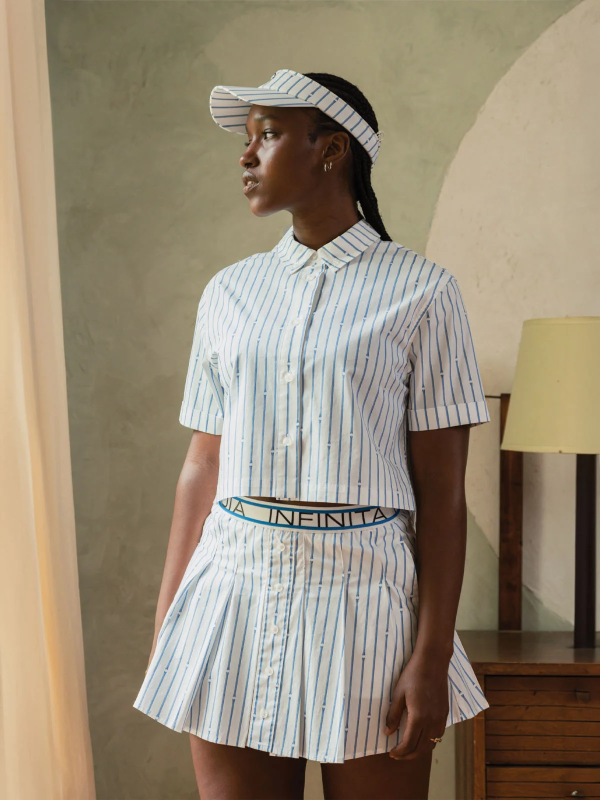 Camisa Corta Colonna Mujer